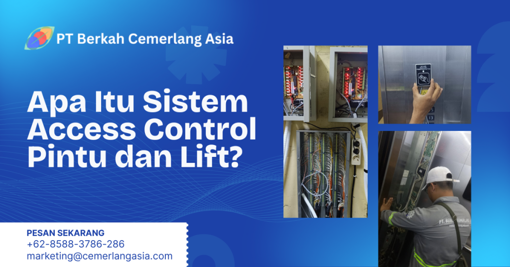 sistem access control dan pintu lift