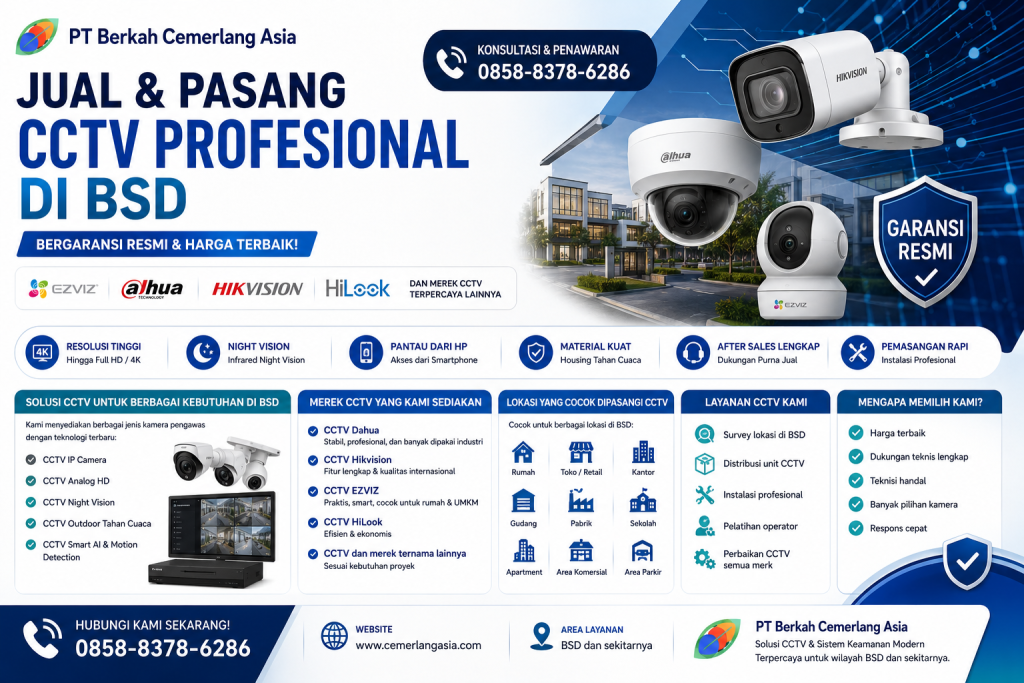Jual dan Pasang CCTV Professional di BSD