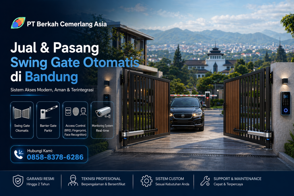 Jual & Pasang Swing Gate Otomatis di Bandung – Sistem Akses Modern & Terintegrasi
