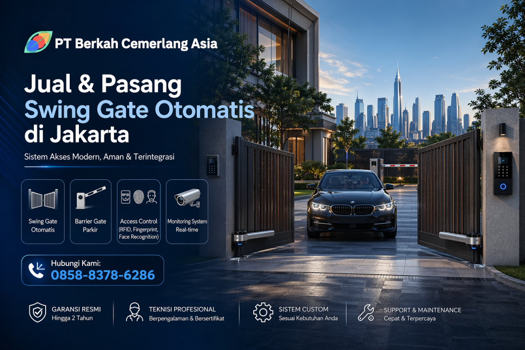Jual & Pasang Swing Gate Otomatis di Jakarta - Sistem Akses Modern & Terintegrasi