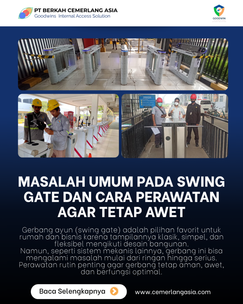 Masalah Umum pada Swing Gate dan Cara Perawatan Agar Tetap Awet