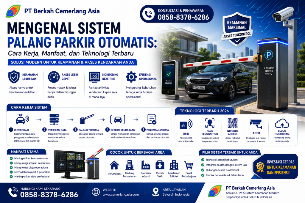gambar mengenai mengenal sistem palang parkir otomatis