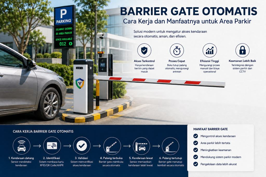 Barrier Gate Otomatis untuk Area Parkir