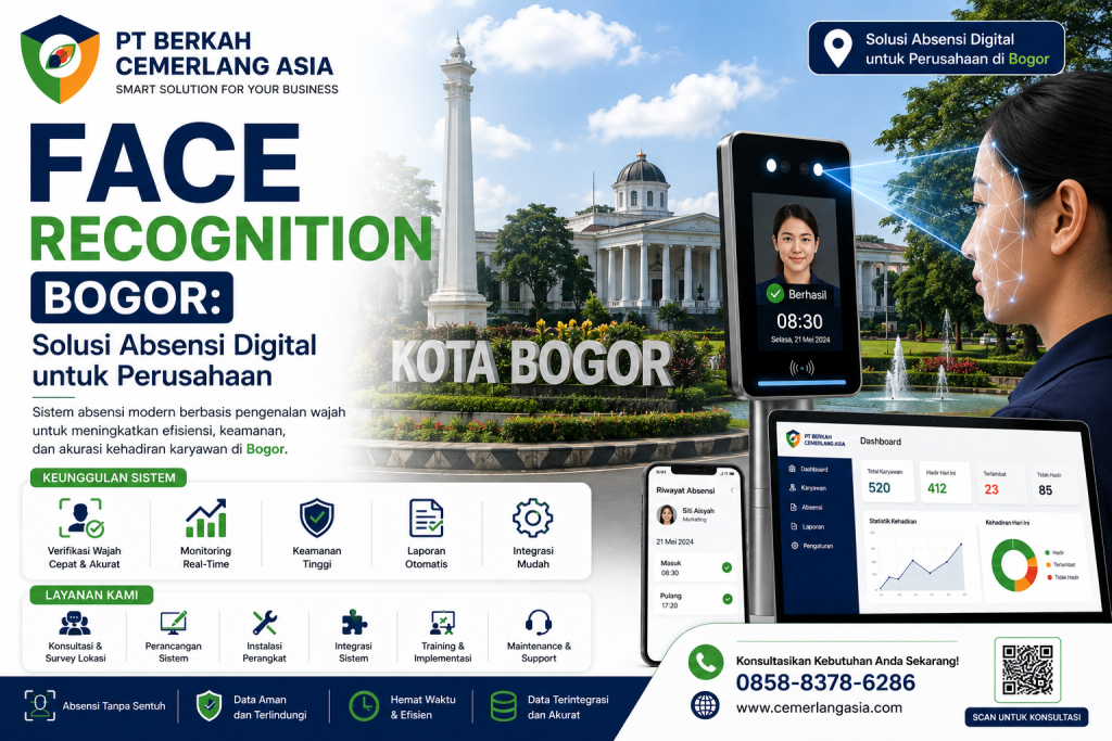 Sistem Face Recognition Bogor untuk absensi digital perusahaan PT Berkah Cemerlang Asia