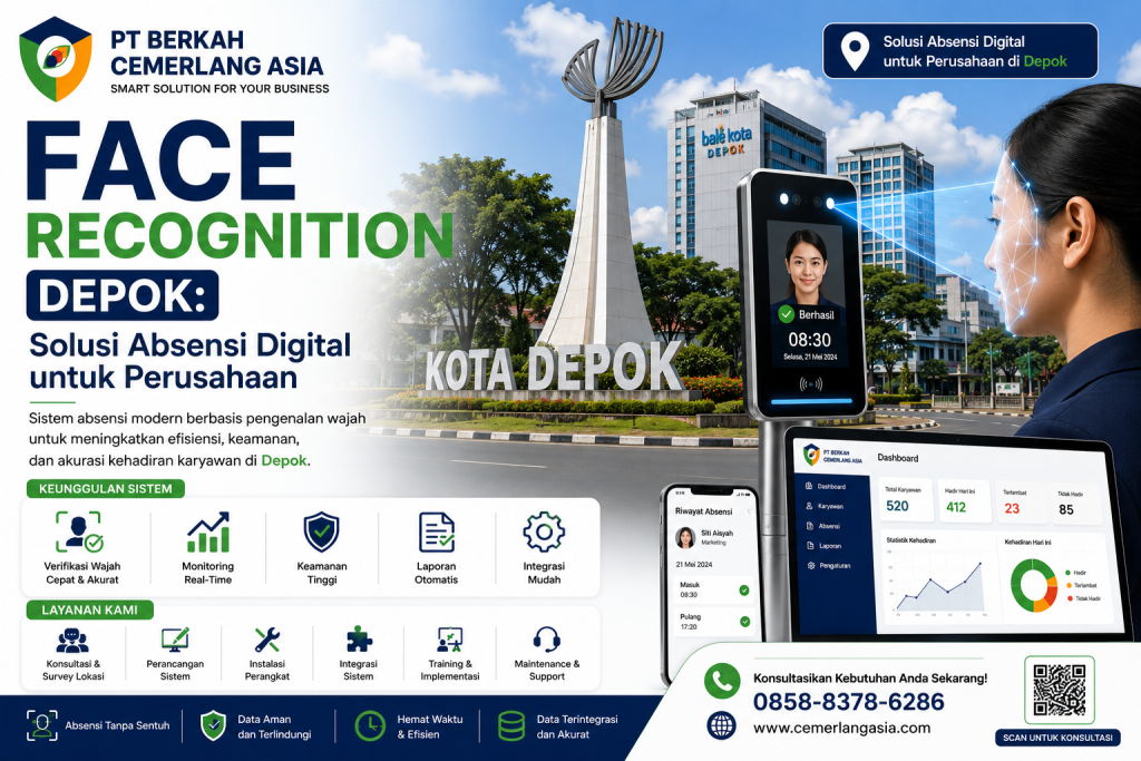 Sistem Face Recognition Depok untuk absensi digital perusahaan PT Berkah Cemerlang Asia