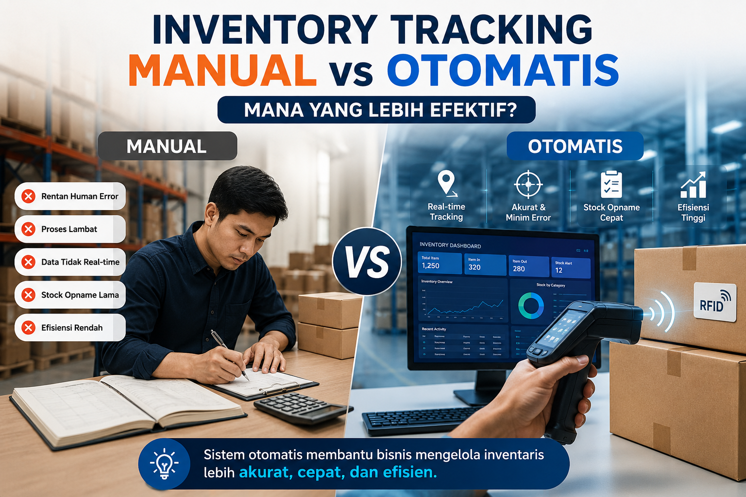 Inventory Tracking Manual vs Otomatis