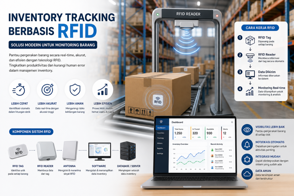 Inventory Tracking Berbasis RFID untuk monitoring barang secara real-time