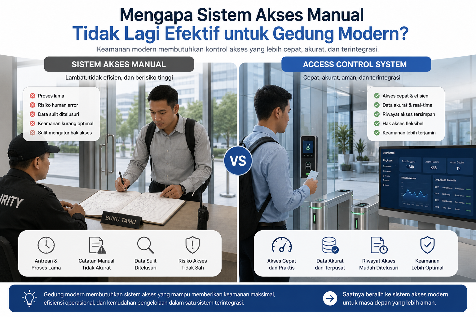 Mengapa Sistem Akses Manual Tidak Lagi Efektif untuk Gedung Modern?